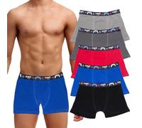 Kids Gamer Boxer Trunks - 5 Pack - "Gamer for Life" Jacquard Waistband - Band Design Underwear - 95% Cotton, 5% Elastane - Size 5-6 Years
