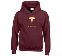 Kids Gaming and Tesla Inspired Unisex Printed Hooded Sweatshirt - Bold Graphic Hoodie, Soft Cotton-Poly Blend, Durable Design, Comfortable Fit, Gaming and Tesla Fans,Multiple Sizes & Colors
