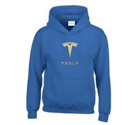 Kids Gaming and Tesla Inspired Unisex Printed Hooded Sweatshirt - Bold Graphic Hoodie, Soft Cotton-Poly Blend, Durable Design, Comfortable Fit, Gaming and Tesla Fans,Multiple Sizes & Colors