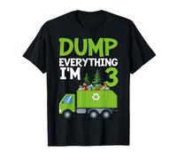 Kids Garbage Truck 3rd Birthday Boy, Trash Truck Toddl T-Shirt