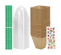 Kids Gardening Kit - Educational Growing Set Learning Activity | Greenhouse Starter with Stickers Plant Cultivation - Home Balcony Birthday Family Nature Exploration Skill Development Play