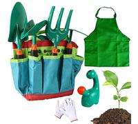 Kids Gardening Set | Planting Rake Watering Can Sand Digging - 9-Piece Children's Gardening Tools,for Children Nursery Balcony Yard -Farm Flower Lawn