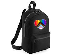 Kids Gay Pride Flag Mini Backpack - LGBTQ Back to School Gift Cute LGBT Proud Present for School Girl - Gay Lesbian School Bag Stationary, Black