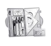 Kids Geometry Set 18 Pieces with Case - First Professional Compass & Protractor Set for Students, Back to School Math Drafting Tools, Educational Gift for Elementary & Middle School