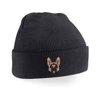 Kids German Shepherd Beanie Hat (Navy)