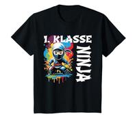 Kids Geschenk-Idee Kita Grundschule Volks-Schule 1. Klasse Ninja T-Shirt