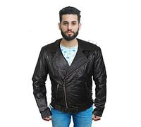 Kid's Ghost Rider with Metal Spikes Faux (Synthetic) Leather Jacket Black- XS