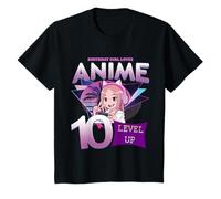 Kids Girl "Anime" 10th Birthday 10 Years Old Birthday T-Shirt