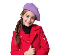 Kids Girl French Beret Hat Wool Beret Fancy Dress Accessory French Classical Style Cap Solid Color French Beanie Cap Newsboy Baker Hat French Artist Beret Hat Vintage Winter Autumn Warm Beret Hat