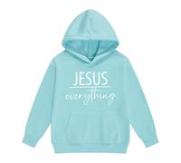 Kids Girl Sweater,Girls Hoodies & Sweatshirts for Toddler to Big Kids Weekend Everyday Cozy Long Sleeve Hoodie Jacket with Front Pocket and Letter Design (Mint Green, 1-2 Years)