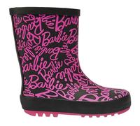 Kids Girls Barbie Strike Slogan Rubber Wellies Rain Boot Anti-Skid Rubber Welly Officially Licensed Lightweight Wellington Snow Boots - Wellies 28629 Barbie 9 UK Ch