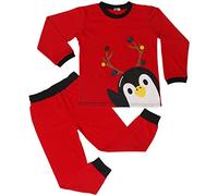 Kids Girls Boys Christmas Pyjamas - PJS 156 Red 7-8