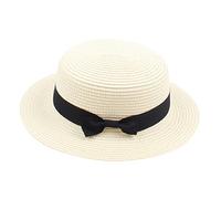 Kids Girls Boys Infant Summer Fedora Straw Hat Wide Brim Floppy Beach Sun Cap Visor Hat Outdoor Hat for Men (A, One Size)