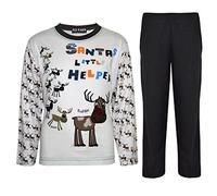 Kids Girls Boys Santas Little Helper Christmas - Santas Little Helper Black 12-18