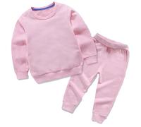 Kids Girls Boys Tracksuit 2 Piece Oversized Outfit Hoodies Top Clothes Set Plain Long Sleeve Letter Print Fleece Hooded Zip Up Gaming Gifts for Y2K Activewear Sweatshirt Sets