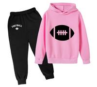 Kids Girls Boys Tracksuit Hoodie and Loose Sweatpants Bottom Clothing Sets Child Teens Full Zip Sports Jogging Sweat Jacket Pants Suit Outfits 2 Piece Fall Winter Multiple Colors, Sizes Pink