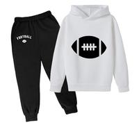 Kids Girls Boys Tracksuit Hoodie and Loose Sweatpants Bottom Clothing Sets Child Teens Full Zip Sports Jogging Sweat Jacket Pants Suit Outfits 2 Piece Fall Winter Multiple Colors, Sizes White