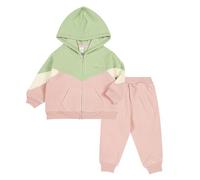 Kids Girls Boys Tracksuit Hoodie Trousers 2Pcs Clothing Sets Child Teens Unisex Casual Cotton Track Suit Jogging Set Joggers Outfit for Children Age 2-13 Years Light Pink