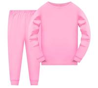 Kids Girls Boys Tracksuit Hoodie Trousers 2Pcs Long Sleeve Pullover Plain 2 Piece Activewear Sweat Jacket Pants Suit Outfits Gaming Gifts for Multiple Colors, Sizes Pink