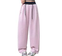 Kids Girls Cargo Trousers Elasticated Waist Drawstring Casual Trouser Pant Joggers Sports Yoga Pull on Comfortable Pants White Black Red Pink Green