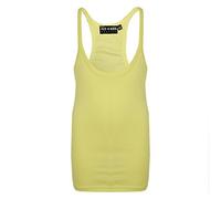 Kids Girls Childrens Vest Top - Racer Vest Lemon 13