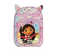 Kids Girls Gabbys Doll Pastel Cat Ears Arch Backpack Officially Licensed Back To School Backpack for Every Journey Cartoon TV Character Nursery Rucksack Adjustable Strap Toddler PE Backpacks