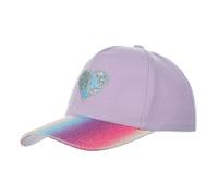 Kids Girls Glitter Baseball Cap with Heart Embroidery Sparkle Wide Brim UV Protection Adjustable Sun Visor Hat Lightweight Breathable Outdoor Sports Beach Travel Summer Peaked Trucker Cap for 2-6Years