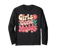 Kids Girls Gone Muddy Mud Run Muddy ATV Squad Mudder Long Sleeve T-Shirt