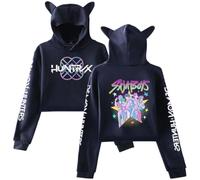 Kids Girls Hunters Hoodies Cute Ear Boys Long Sleeve Jumpers Graphic Hooded Sweatshirts Funny Pullover Tops Christmas Halloween Costume Fans Gifts