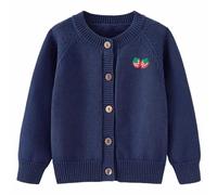 Kids Girls Knit Cardigan Sweater Soft Ribbed Button Sweaters Soft Long Sleeve Cardigan Coats Fall Sweatshirt Clothes (Navy, 3-4 Years)