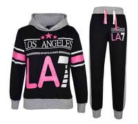 Kids Girls LOS ANGELES Tracksuit LA7 Print Hoodie & Bottom Jog Suit 5-13 Years
