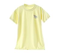 Kids Girls Night Dress Toddler Dress Summer Thin Style Short Sleeve Home Clothes Rabbit Print Toddler Robes for Girls Nightgown Sleepwear Nightie Short Sleeve Nightwear Nighty for (Yellow, 2-3 Years)