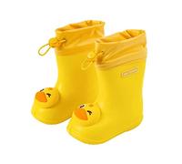 Kids Girls Rain Boots Wellington Ultra Light Soft Sole Durable EVA Waterproof Nonslip Rubber Wellies Boots Boys Cartoon Animal Cute Casual Outdoor Yellow Size 8.5/9 UK