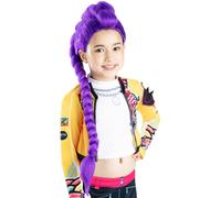 Kids Girls Rumi KPop Demon Hunters Wig Purple Braid HUNTR/X Fancy Dress