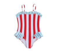 Kids Girls Summer Independence Day Design 1 Piece Swimwear Children's Swimsuit Bikini with Shorts 3