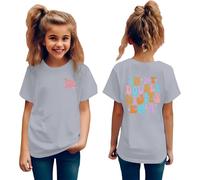 Kids Girls' T-Shirts in My Double Digits Birthday Girl Shirt Year Old 10th Birthday Girls T Shirt Girls Ten Birthday Party Tee Tops (Grey, 9-10 Years)