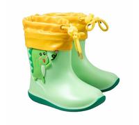 Kids Girls Wellington Boots With Hook & Loop, Boys Dinosaur Pattern Pvc Rain Boot Non Slip Waterproof Wellies Outdoor School Rain Shoes Size UK 1