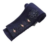 Kids Girls Winter Leggings Flower Printed Thick Warm Fleece Lined Leggings Thermal Pants Cotton Toddler Tights (Blue, 18-24 Months)