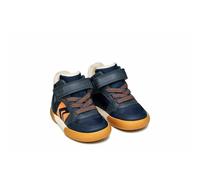 Kids Gisli Breathable High Top Trainers Navy/Orange