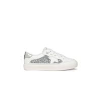 Geox J GISLI Girl B Trainers, White/LT Silver, 29 EU