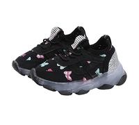 Kid's Glitter Fashion Sneakers - Girl's Cute Sneaker Athletic Walking Sneakers Toddlers Home Shoes Road Trail Running Shoes Boys' Handsome Sneakers Girls&Boys Trainers Children's Day Gift Black