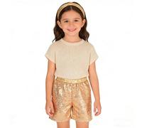 Kids' Glitter Sequin Trousers Poly-Cotton Mix Stretchy High-Waist Durable Sparkle Leggings Pants for Halloween Playdates & School Shows Comfortable Fit