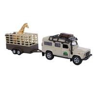 Kids Globe Van Manen Traffic Die Cast 'Landrover Defender' (Pull Back, Giraffe Pendant) - 521723