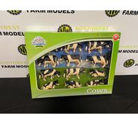 KIDS GLOBE 571929 1:32 SCALE 12 PACK COWS BLACK AND WHITE