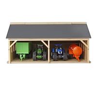Kids Globe - 610047 - Wooden Tractor Shed - 1:50 Scale