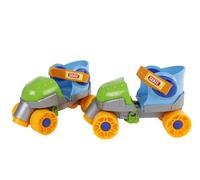 Kids Globe 720523 Roller Skates Blue/Green (Size Adjustable 24-30, Inline Skates for Children, Skates with Learning Aid), Size