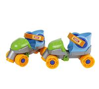 Kids Globe 720523 Roller Skates Blue/Green (Size Adjustable 24-30, Inline Skates for Children, Skates with Learning Aid), Size