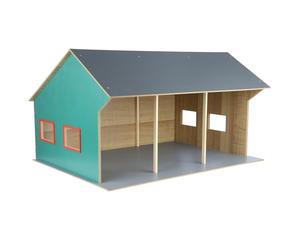 Kids Globe agricultural shed for 3 vehicles 1:16 55.5x75x43.5cm