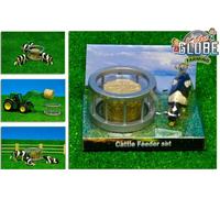 Cattle Feeder Bale & Cow Farm - Scale 1:32 - Kids Globe V051961 NEW