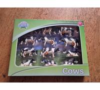 Kids Globe Cows 1:32 scale black & white cow set farm toy toys farming 12 pc